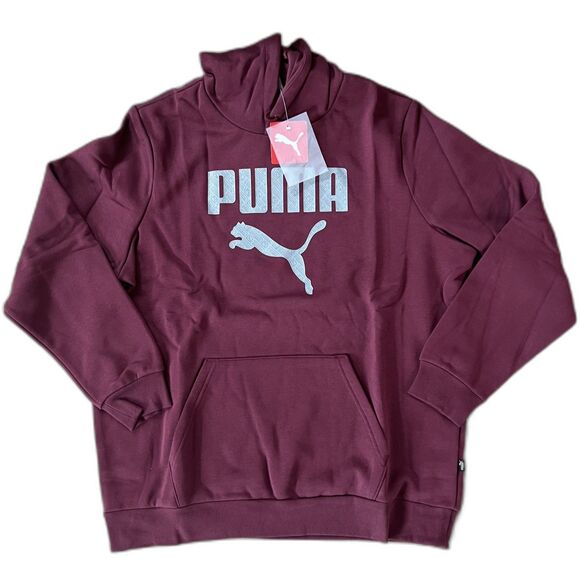 sz XL BNWT Adult Mens Womens Puma Maroon Red Sweatshirt Hoodie - Dark Jasper - Picture 1 of 5